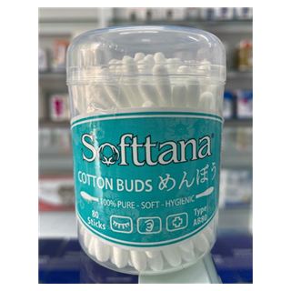 Tăm bông Softtana lọ 80 que