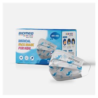Khẩu trang y tế trẻ em 4 lớp biomeq mask+ kids (50 cái/hộp)