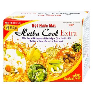Bột nước mát herba cool extra - vị bắp (hộp x 10 gói)