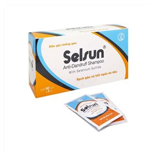 (hop 60 goi) dau goi chong gau (selsun anti-dandruff shampoo with selenium sulfide ) goi 5ml