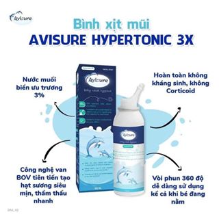 Xịt mũi Avisure Hypertonic 3X 100ml