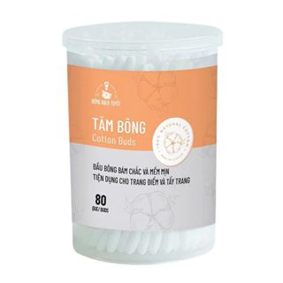 Tăm bông BBT 80 que/ hộp tròn