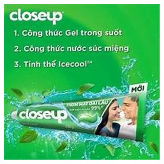 CLOSEUP KĐR Bạc Hà Thơm Mát 180g/36 ống