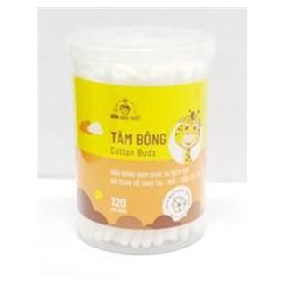 Tăm bông trẻ em BBT 120 que/ hộp tròn