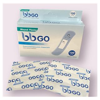 Băng cá nhân bbgo Băng dính y tế cá nhân trong suốt PE (wound plaster) hiệu BBGo Hộp 100 miếng suốt 100 miếng