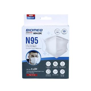 Khẩu trang bảo hộ biomeq mask n95 màu trắng (30 cái/hộp)