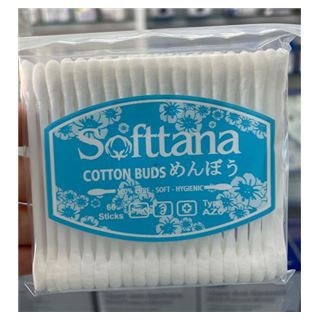 Bông vệ sinh tai mũi Softana AZ6 (lố 12 gói, gói 60 que)
