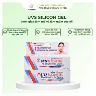 UVS SILICONE GEL - Gel làm mờ sẹo và làm mờ sẹo lồi, sẹo phì đại, giúp da mịn màng- Tuýp 10g
