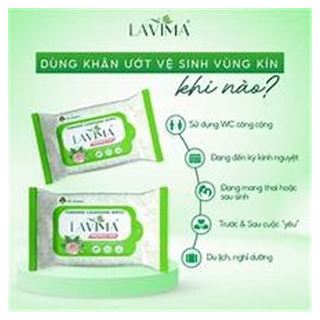 Khăn ướt Lavima 10 tờ thảo dược vệ sinh phụ nữ