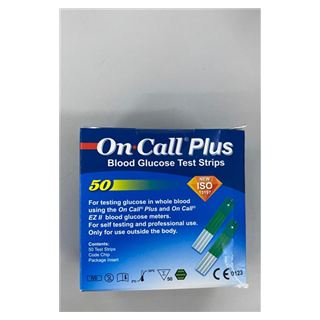 Que thử đường huyết (Oncall Plus Blood Glucose Test Strip) (Hộp 50 test dạng lọ)
