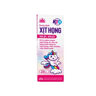 Dung Dịch Xịt Họng Nhất Nhất Kid - Hộp x 1 chai x 20 ml