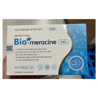 Men ống vi sinh Bio-meracine 2Bil (Hộp 24 ống x 5ml)
