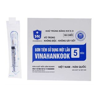 Bơm tiêm sử dụng một lần 5ml/cc 25G x 1''