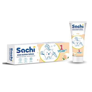 Kem đánh răng Sachi (Hương đào) (Hộp 1 tuýp 60g)