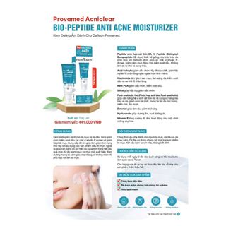 Provamed acniclear bio-peptide anti acne moisturizer 40 ml