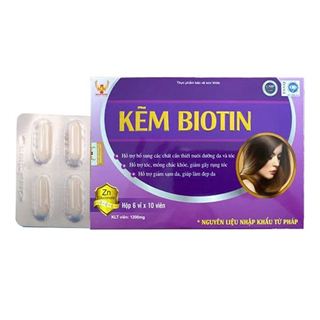Thực phẩm bảo vệ sức khỏe KẼM BIOTIN (Hộp 60 viên)