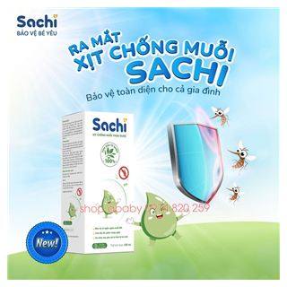 Xịt chống muỗi thảo dược Sachi ( Hộp 1 chai 100ml)