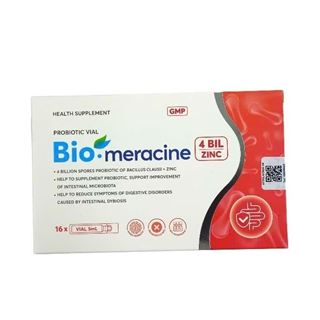Men ống vi sinh Bio-Meracine 4Bil ZinC (Hộp 16 ống x 5ml)