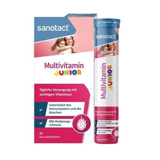 Thực phẩm bảo vệ sức khỏe: Sanotact Multivitamin Junior Brausetabletten, 20 viên/tuýp