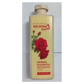 Dầu gội dược liệu Thái Dương 3 Gold (C/333ml) (Hoa hồng đỏ)