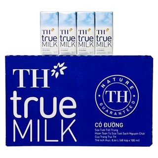 Sữa TTT Có đường TH True Milk 180ml48