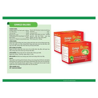 Thực phẩm bảo vệ sức khỏe Ginkgo biloba ( Hộp 100 viên )