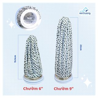 Túi vải chấm bi chườm lạnh PT, size lớn 9 in
