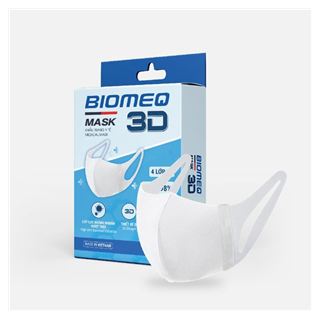 Khẩu trang y tế biomeq mask 3d màu trắng (10 cái/hộp)