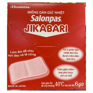 Miếng dán giữ nhiệt salonpas jikabari h8x1m