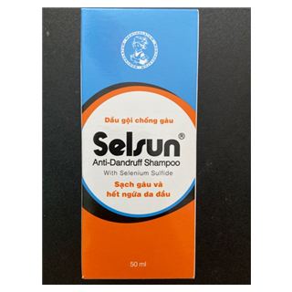Dau goi chong gau (selsun anti-dandruff shampoo with selenium sulfide) 50ml